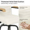 thumbnail image 5 of VECELO Set of 4 Counter Height Swivel Bar Stools with Back and Armrest, Modern Velvet Upholstered Bar Chairs for Kitchen Island, Steel Stool Frame, Beige, 5 of 11
