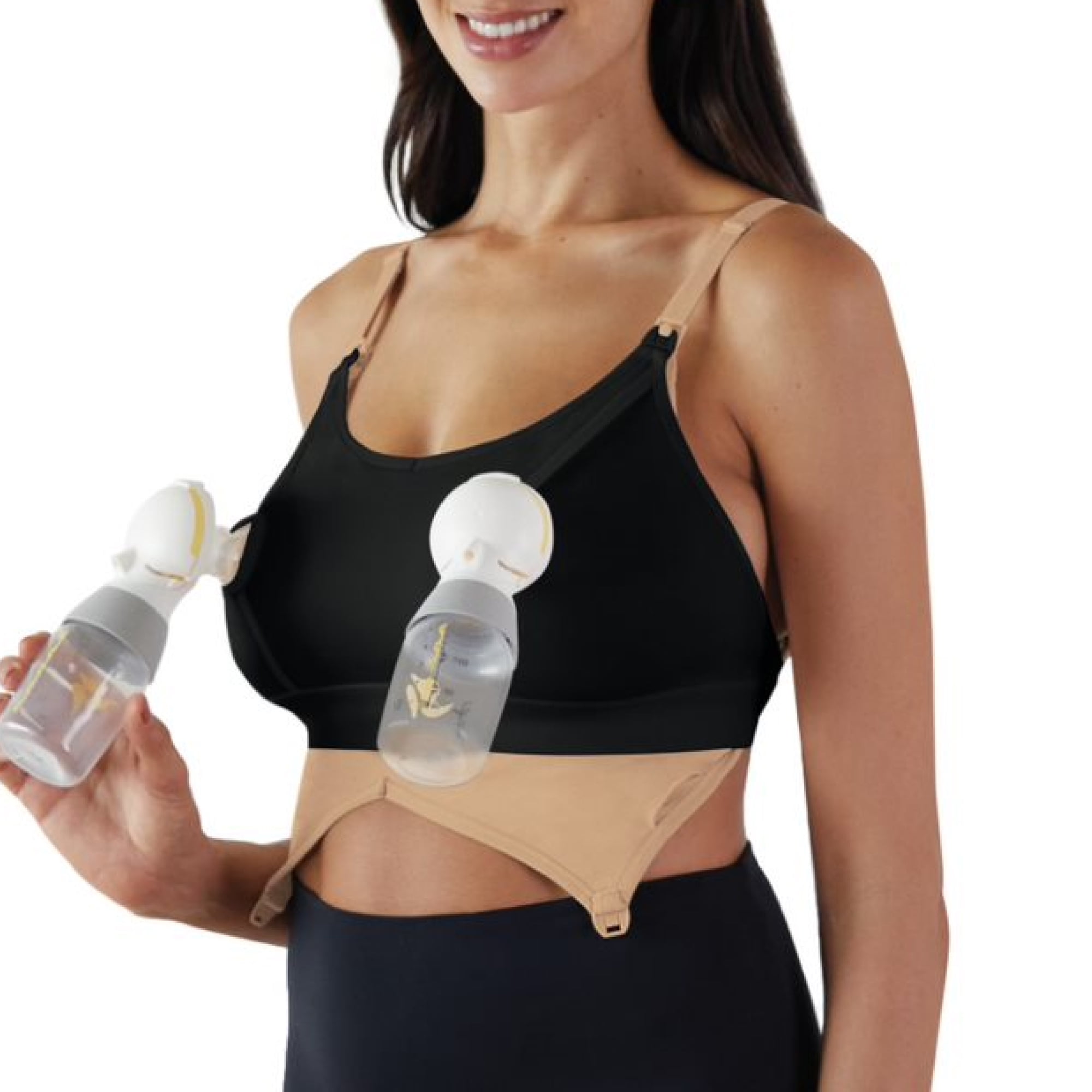Bravado! Basics Hands Free Pumping Bra, Comfortable, Clip and Go Pumping, Nursing Bra Accessory