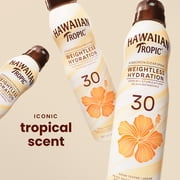 (3 pack) Hawaiian Tropic Weightless Hydration Clear Sunscreen Spray, SPF 30, 6 oz