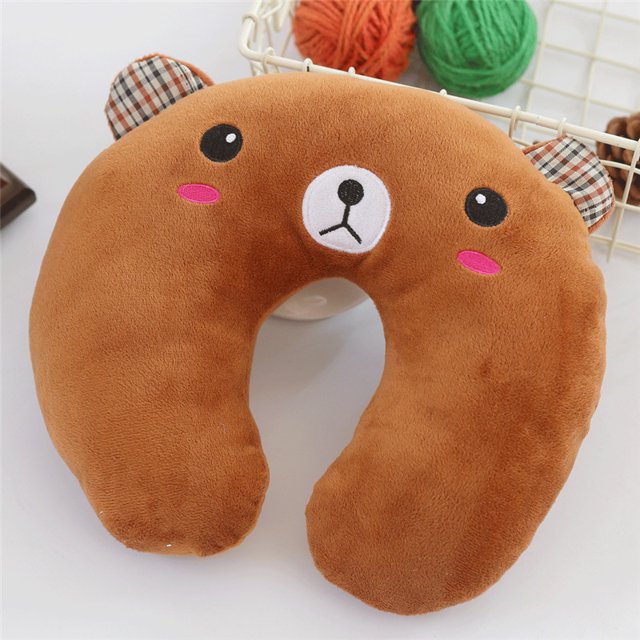 Almohada en forma de U de dibujos animados N-almohada para el cuello almohada náutica almohada de viaje de avión lindo Sincero Ropa