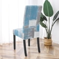 thumbnail image 3 of Chair Covers for Dining Room Set of 4, Spandex Stretch Dining Room Chair Cover, Removable Washable Kitchen Parsons Chair Covers Seat Slipcovers, Sky Blue, 3 of 6