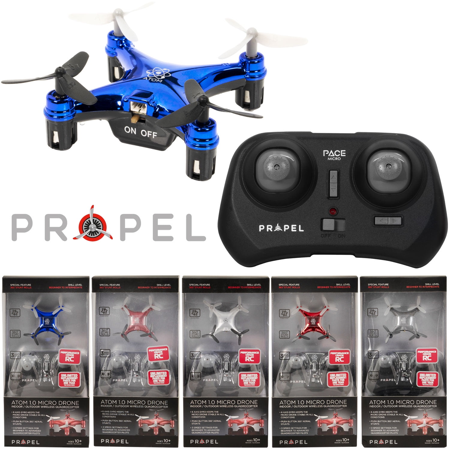 Propel Atom 1.0 Micro Drone Wireless Quadrocopter (Color May Vary