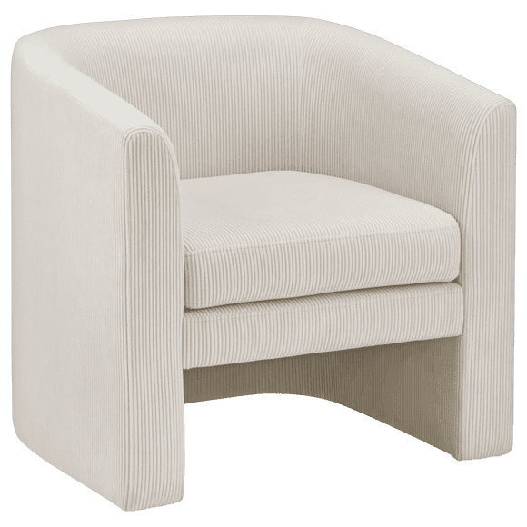Bouclair Off White Fabric Accent Chair
