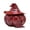A007- Purple, variant on Halloween Candy Jar 4X4 Inch Resin Witch Hat Pumpkin Candy Dish with Lid Halloween Pumpkin Decor for Indoor Home Halloween Party Decorations