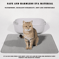 thumbnail image 2 of Boutique Cat Litter Mat, 45"x26"/35"x24"/30"x22"/24"x18" Double Layer Cat Litter Box Mat, EVA Non-Slip, Waterproof Urine Proof Cat Litter Catcher Mat, Easy Clean Scatter Control (30"x22", Black), 2 of 8