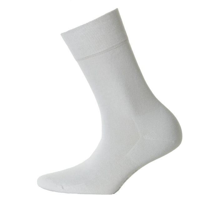 Hudson 1 par de calcetines de mujer, medias de algodón Relax, cinturilla Comfort, Unicolor Blanco 39-42