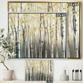 thumbnail image 3 of Designart ' Golden Birch Forest I ' Landscapes Framed Canvas, 3 of 3