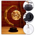 thumbnail image 3 of Eyfqtcs Led Luna Sepak Takraw Lámpara Cuerda De Cáñamo Hecha A Mano Hierro Forjado Luz De Noche Hogar, 3 of 9