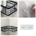 thumbnail image 2 of Shower Caddy Replacement Stickers Sticker Shelf Strips Suction Hooks Large Strong Hook For Bathroom Storage Corner Transparent Shelves Wall Mount 2 Hooks Bag Hanger for Wall Hooks for Hanging Concrete, 2 of 4