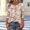 G_ Gold, variant on Mwjwdo Womens 3/4 Sleeve Splash Striped Printed Dressy Casual Henley Round Neck Relaxed Fit Tunic Tops Fall Shirts