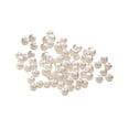 thumbnail image 3 of Cuentas Sueltas Perfecl 100x Blancas Brillantes Espaciadoras 4mm, 3 of 8
