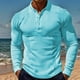 thumbnail image 1 of pstuiky manga larga de hombre, Camisa de manga larga con botones de solapa de color liso para hombre que cultiva la integridad moral salir tops xxl, 1 of 5