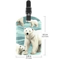 thumbnail image 6 of Square 2Pack PU Leather Polar Bear Cruise Luggage Tag with Privacy Cover and Name ID Tag for Travel Handbags Backpacks Luggage Tags, 6 of 6
