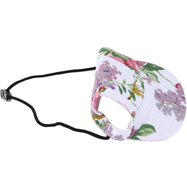 Dog Visor Sunbonnet Hat, Adjustable Dog Baseball For Outdoor Sport Striation,Flowers