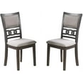 thumbnail image 2 of Set of 2 Dining Chairs, Modern Solid Wood Accent Chairs with Upholstered Seat and Backrest, Farmhouse Desk Chair for Dinner Room ,Living Room, Restaurant, Grey, 2 of 7