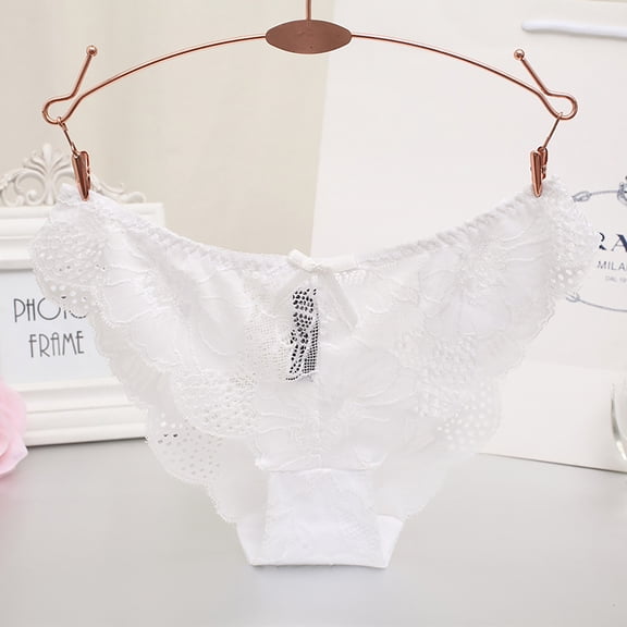 HUPOM Girls Underwear Womens Underwear Briefs Leisure Tie Seamless Waistband White XL