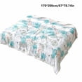 thumbnail image 3 of Yardvibe Cooling Comforter Twin Size, Floral Print Breathable Summer Comforter for Hot Sleepers & Night Sweats, Silky Smooth Cooling Blanket, Blue (B), 3 of 7