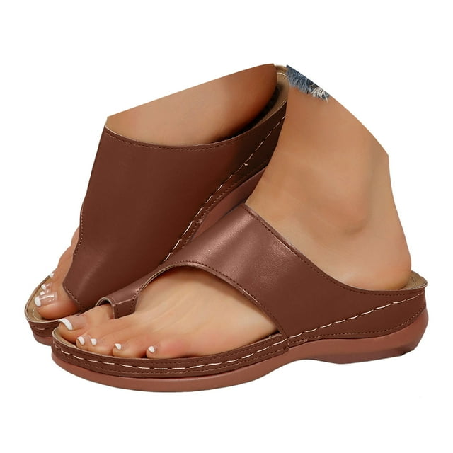 Mepaouo Platform Flip Flops for Women 2025 Comfortable Split Toe Arch Support Walking Dressy Sandals