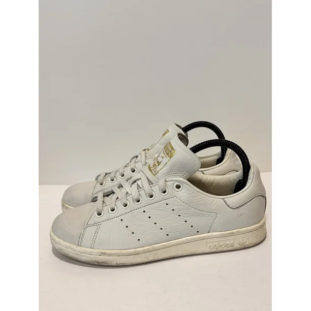 Adi - das Stan Smith Mens 6 US Casual Walking Leather Shoes Sneakers Off White