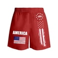 thumbnail image 5 of Boys Beach Shorts Independence Day Holiday Red White Blue Print Kids Swim Trunks Casual Summer Wear Clothes, 5 of 5