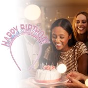 Vocoste Birthday Crown Birthday Headband Birthday Crown for Girls Woman Pink