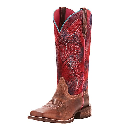 Ariat® Ladies Circuit Shiloh Weathered Tan & Red Boots 10025051 