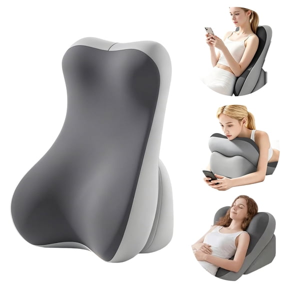 Ergonomic Adjustable Backrest Pillow, Neck And Lumbar Support Cushion for Sitting Up in Bed, Multi-Functional Elevated Pillow for Reading, Gaming And Relaxing
