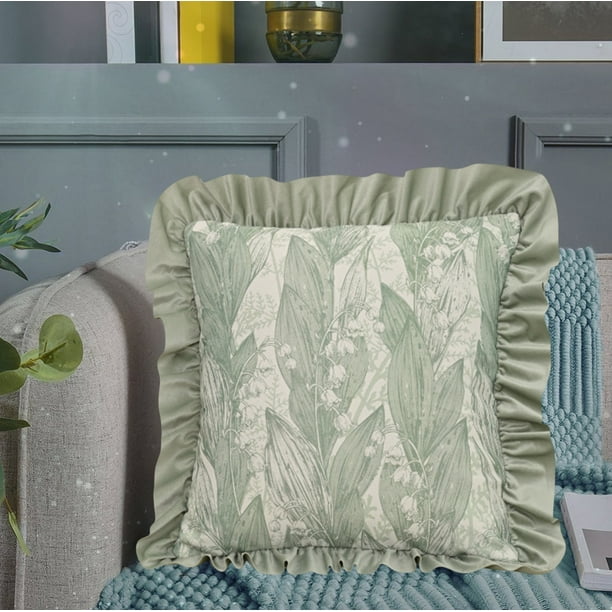 Almohadas, almohada corporal, almohadas decorativas, almohada para el cuello, funda de almohada con volantes, funda de almohada con flores y campanas de viento, funda de cojín para sofá, funda de cojí