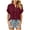 Wine, variant on Sheghy Women Tops Cotton Solid Crew Neck Shirt, Button Front Short Sleeve Top with Side Pockets Blouse