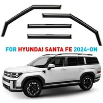 GrandWheel Co Window Deflectors Smoke Tinted In-channel Side Window Vent Visor Deflectors Rain Guards Compatible with Hyundai Santa Fe 2024-2026 - 4 pcs. GW0999