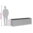 thumbnail image 4 of vidaXL Garden Storage Box Poly Rattan 200x50x60 cm Brown, 4 of 5