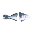thumbnail image 2 of Walbest Simulation Fish Shark Cat Toy, Plush Interactive Cat Toys, Fun Toy for Cat Exercise, Fish Head & Fish Tail Toy, 2 of 5