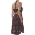 thumbnail image 5 of FREE PEOPLE Womens Brown Ruffled Ikat Halter Mini Fit + Flare Dress  Size: S, 5 of 5