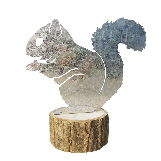 Xihbxyly Decoración de Bosque Hueco de Metal, Tronco Tallado y Diseños de Búho, Artesanía de Metal Única, Decoración para El Hogar y El Jardín, Adorno Inspirado En La Naturaleza, para Uso En Interior