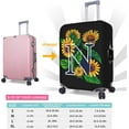 thumbnail image 2 of Sunflower Initial Name N Black Luggage Cover Elastic Washable Stretch Suitcase Protector Anti-Scratch Travel Suitcase Cover for Kid and Adult S (Fit 18-21 inch suitcase), 2 of 6