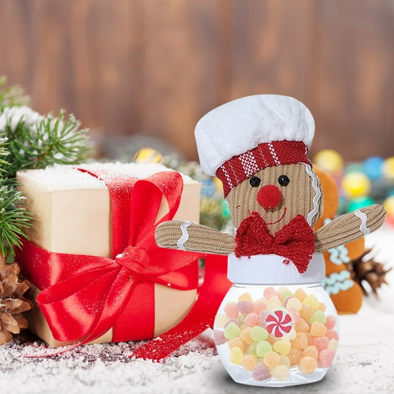 Christmas Candy Jar Gingerbread Man Candy Box with Cute Doll