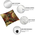 thumbnail image 6 of BANET Gold Antiquity Bamboo Weaving Throw Pillow Covers,Bamboo Plant Cushion Cover Digital Blended Hidden Zipperl Decorative Pillowcases for Hair Skin Square 2 Pcs 22x22in, 6 of 7