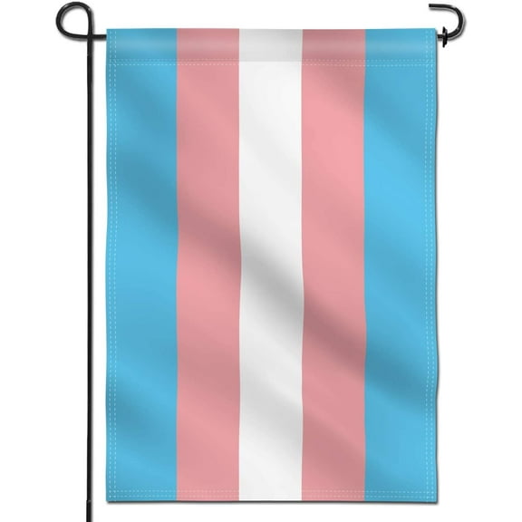 Anley Double Sided Premium Garden Flag, Transgender Rainbow Pride Garden Flags for Home Decor - Weather Resistant & Double Stitched Yard Flags - 18 x 12.5 Inch