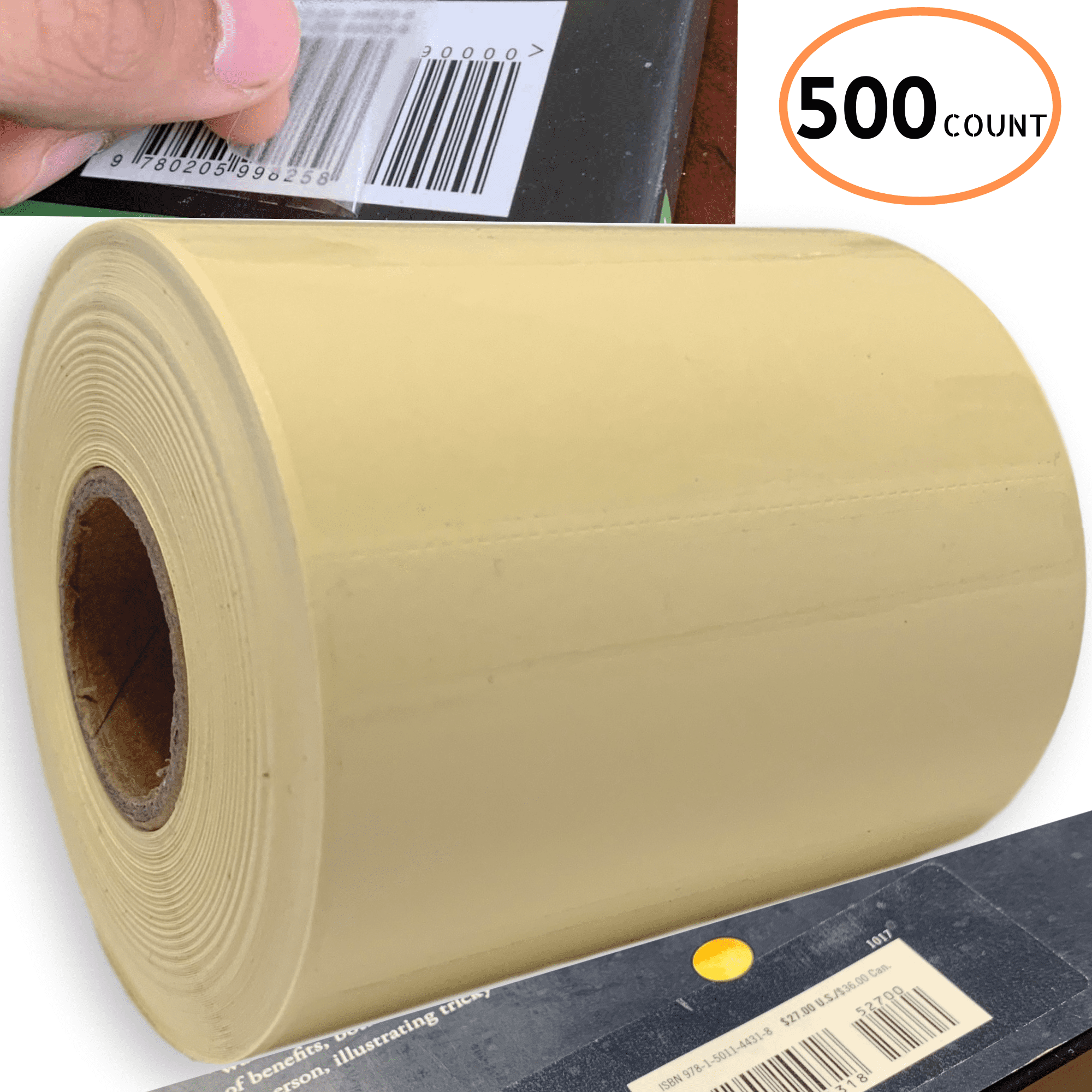 Kapco Vinyl Label Protectors 1 x 3 Inches Clear Round Pack of 500-1371576 