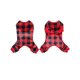 thumbnail image 1 of 1pc Flannel Christmas Striped/plaid Warm Pet Jumpsuit, Cat Dog Winter Clothes, 1 of 3