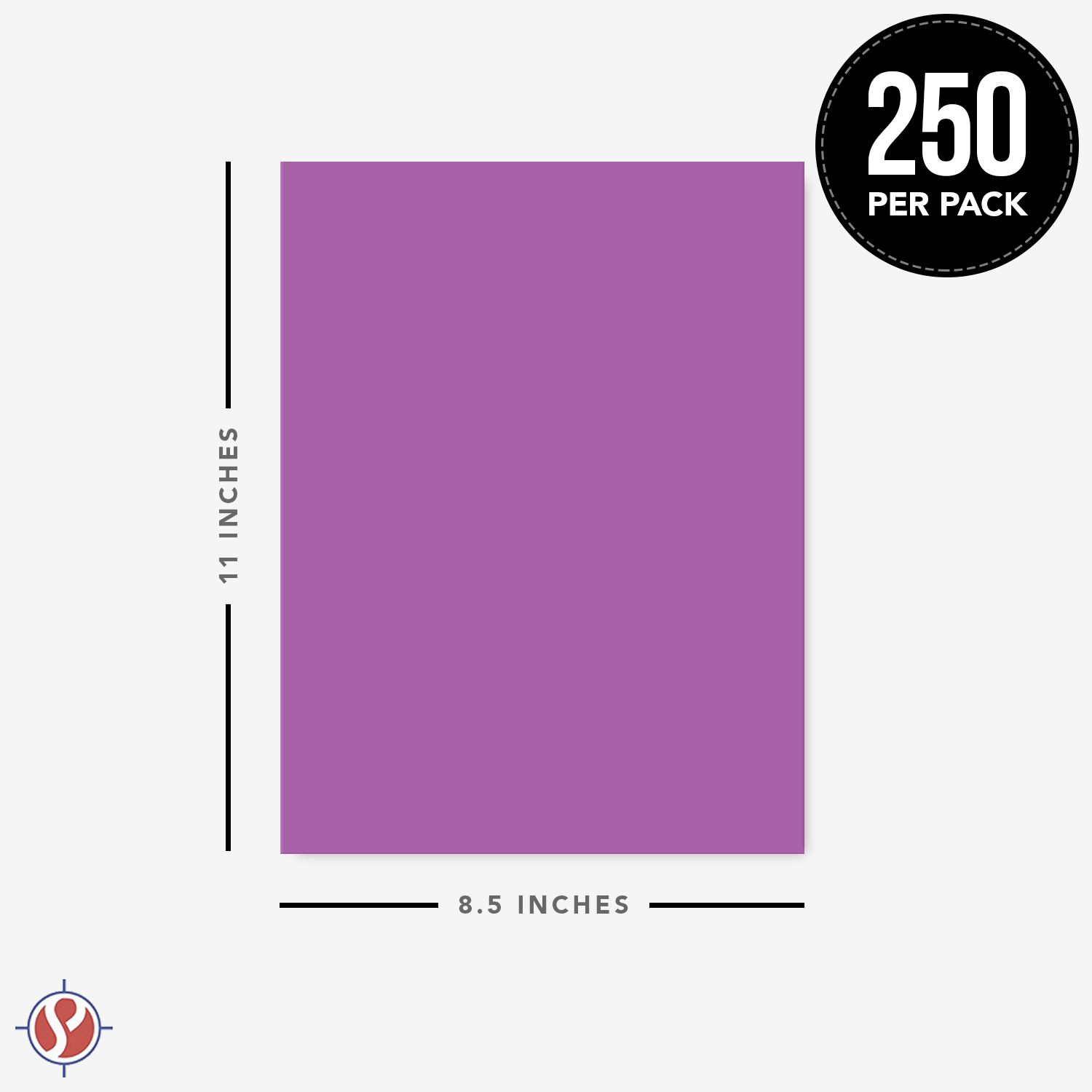 Violet Premium Colored Card Stock Paper | Medium Weight 65lb Cardstock, Perfect for School Supplies, Arts and Crafts | Acid and Lignin Free | 8.5 x 11 Inches | 250 Sheets