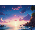 thumbnail image 4 of Serene Tropical Sunset Scenery Backdrop Banner Party Decorations Background for Beach Themed Parties Photography Props Vacation Celebrations, 4 of 8
