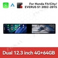 thumbnail image 2 of ZWNAV Dual 12.3 inch Screen Car Radio For Honda Fit/City/EVERUS S1 2002-2015 Android GPS Navigation Multimedia Video Player Stereo Receiver Head Unit, 2 of 14