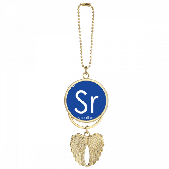 Chestry Elements Period Table Alkaline Earth Metal Strontium Sr Car Keychain Angel Wing Pendant