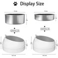 thumbnail image 2 of Piezas Cuencos para gatos Cuenco de alimentación para gatos con inclinación de 15° Cuenco de agua para gatos Cuenco de acero inoxidable Cuenco multifuncional para gatos 400ML+200ML, 2 of 5