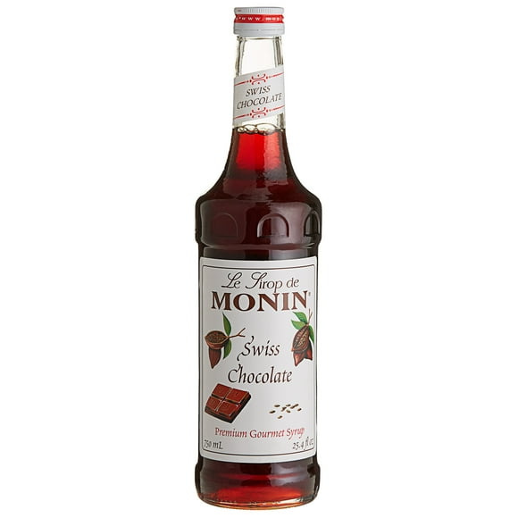 Monin 750 mL Premium Swiss Chocolate Flavoring Syrup