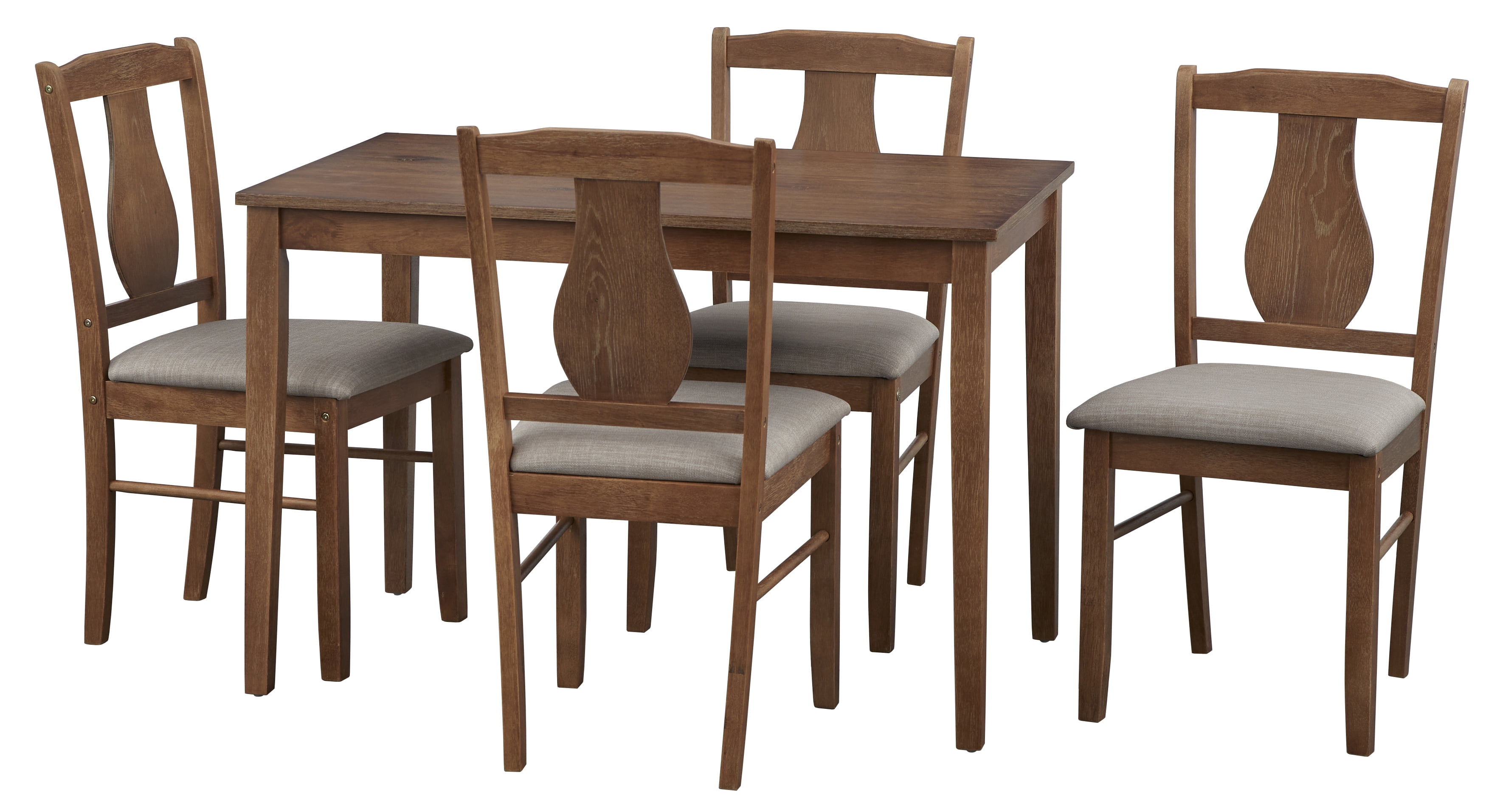 TMS Irving 5-Piece Indoor Dining Set, Includes Table and Chairs, Driftwood