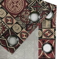 thumbnail image 4 of Ambesonne Ethnic Grommet Curtain, Oriental Floral Motif Print, 50"x96", Raspberry Beige Black, 4 of 5