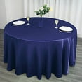 thumbnail image 2 of Balsa Circle 120" Round Satin Tablecloth Navy Blue, 2 of 8