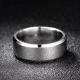 thumbnail image 4 of Anillo de joyería de acero inoxidable para hombres y mujeres, anillos negros, banda de compromiso de boda, espejo de calidad, joyería masculina personalizada, moda, 4 of 4